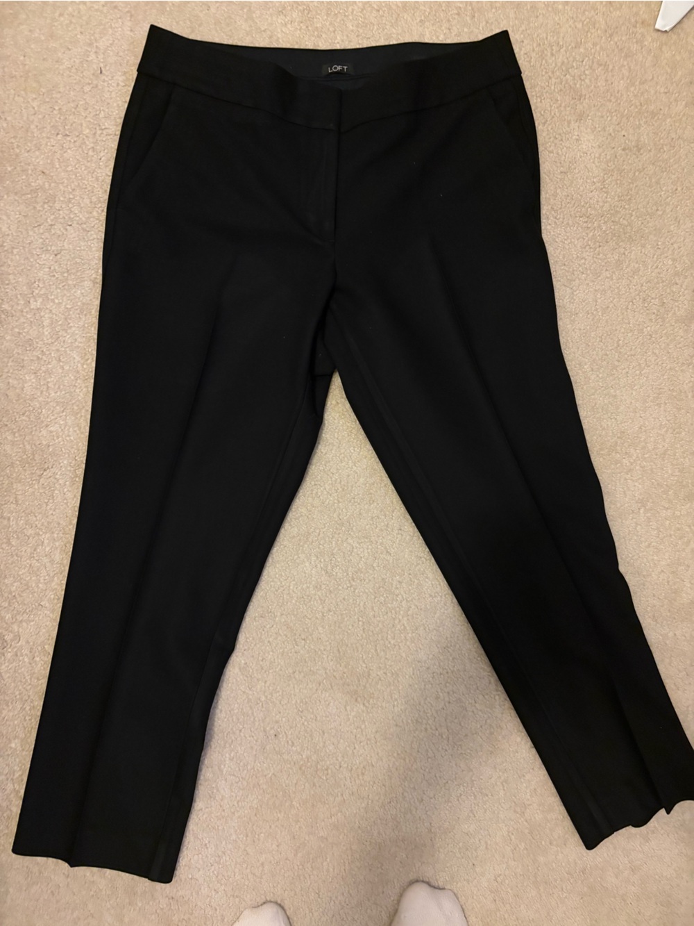 LOFT Black Straight-Leg Dress Pants